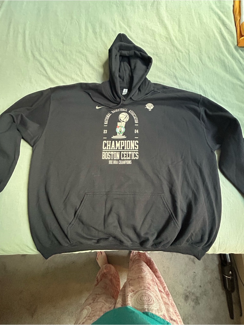 Gildan Black Hoodie with Boston Celtics Champions Graphic